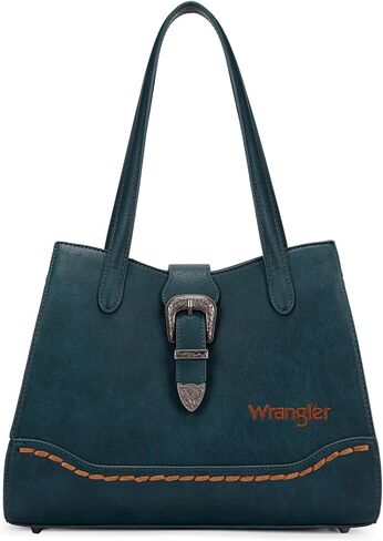 Wrangler 3-Compartment Tote Bag for Women, Medium Western Shoulder Purses and Handbags Vintage Satchel Bags in Kuwait