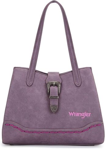 Wrangler 3-Compartment Tote Bag for Women, Medium Western Shoulder Purses and Handbags Vintage Satchel Bags in Kuwait
