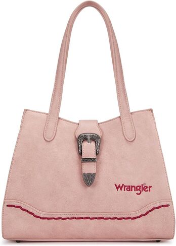 Wrangler 3-Compartment Tote Bag for Women, Medium Western Shoulder Purses and Handbags Vintage Satchel Bags in Kuwait