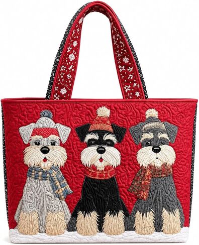 Quilted Tote Bag for Women, Vintage Cat Books Print Cotton Handbag, Large Capacity Shoulder Bag for Work Travel Daily in Kuwait