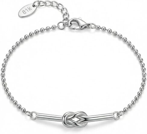 Love Knot Bracelet for Women, Infinity Knot Chain Bracelets in Gold, Silver Tones, Adjustable Romantic Jewelry for Daily Wear, Anniversaries and Thoughtful Gifts in Saudi Arabia