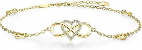 Love Knot Bracelet for Women, Infinity Knot Chain Bracelets in Gold, Silver Tones, Adjustable Romantic Jewelry for Daily Wear, Anniversaries and Thoughtful Gifts in Saudi Arabia