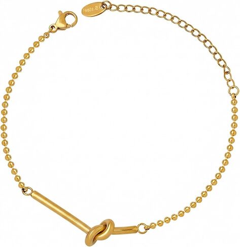 Love Knot Bracelet for Women, Infinity Knot Chain Bracelets in Gold, Silver Tones, Adjustable Romantic Jewelry for Daily Wear, Anniversaries and Thoughtful Gifts in Saudi Arabia