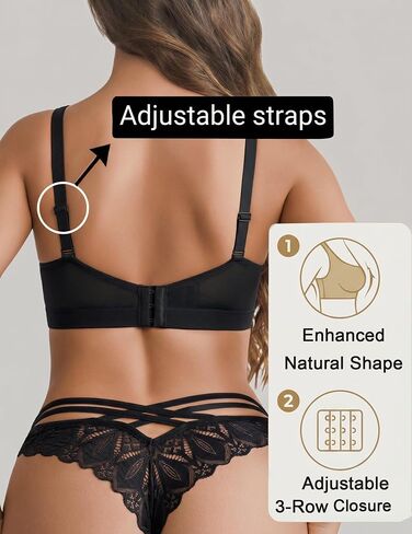 Avidlove Full Coverage Sheer Mesh Sexy Lace Bra for Women Underwire Unlined Everyday Bras Lingerie A-DD, S-2XL in Kuwait