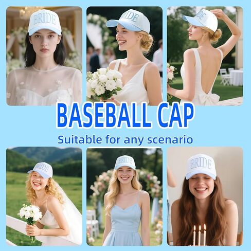 Bride Trucker Hat-Adjustable Embroidered Wedding Cap for Bride-to-Be Bachelorette Accessory Bridesmaid Great Gift in Kuwait