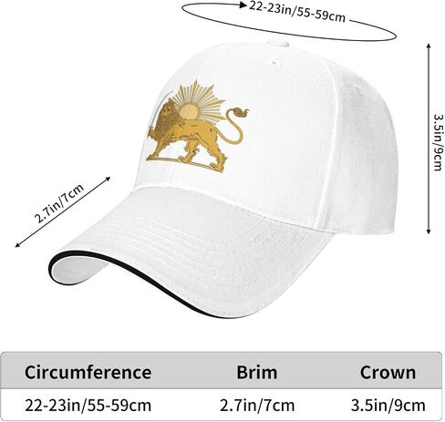 Persian Flag Iranian Lion Sun and Crown Iran Persia Hat Cap Men Women Baseball Caps Adjustable Dad Hat Summer Sun Hats in Saudi Arabia