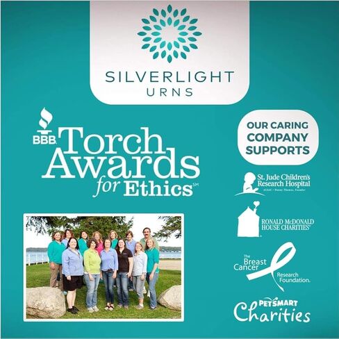 جرة حرق الجثث التذكارية من مونيه للرماد، الألومنيوم، جرة زرقاء، جرة حرق الجثث بحجم التذكار، ارتفاع 2.5 بوصة in Kuwait