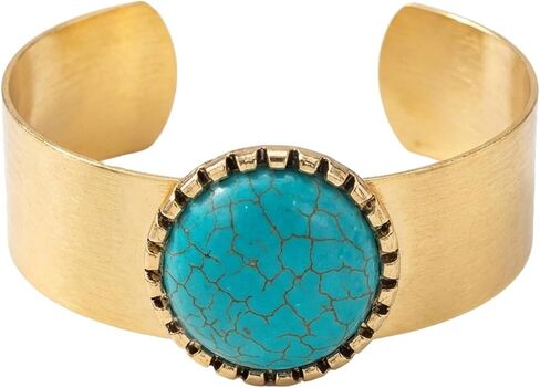 Western Bracelets for Women Turquoise Style 2 Vintage Chunky Adjustable Boho Cuff Unique Fashion Statement Style Western Gold Jewelry for Women Country Costume Accessories in Saudi Arabia