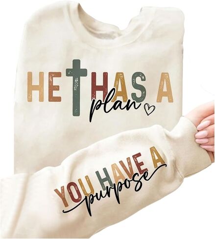 Women's Christian Graphic Sweatshirt Crewneck Jesus Religious Bible Verse Sweatshirt Pullover in Kuwait