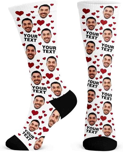 Custom Fathers Day Socks with Faces:Ships Next Day,Personalized Photo Socks,Customized Funny Gift for Dad,Grandpa in Saudi Arabia