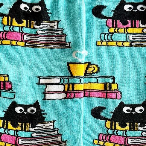Women's Book Socks - Funny Novelty Dress Socks, Seamless Toe, Soft Combed Cotton in Saudi Arabia