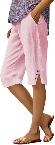 Nantdog Linen Shorts for Women 2026 Bermuda Boho Hight Weighted Cute Short Summer Gauze Beach Plus Size Drawstring Shorts in Saudi Arabia