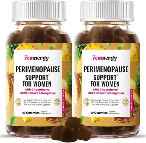 Perimenopause Support Gummies for Women - Menopause Relief Estrogen & Hormone Balance Supplement with Black Cohosh Chasteberry Vitamins D3 B6 for Hot Flashes Night Sweats & Mood Swings in Saudi Arabia