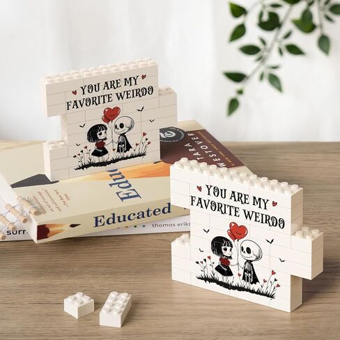 Anniversary Birthday Gifts for Him Her, Gothic Building Blocks Plaque, Fathers Day Gift for Husband, Romantic I Love You Gifts for Boyfriend Girlfriend Wife, Funny Couple Desk Decor Sign in Saudi Arabia