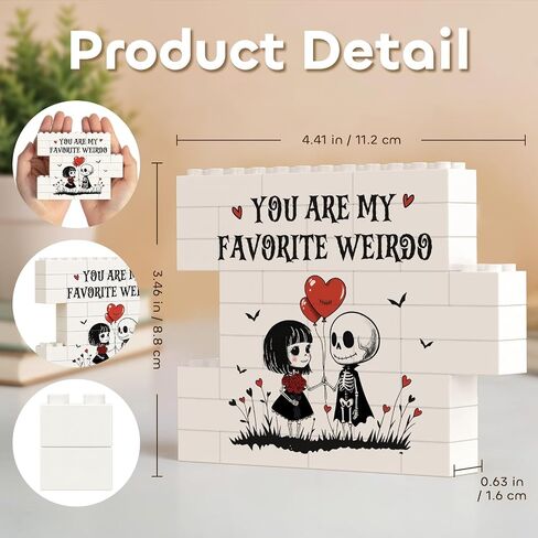 Anniversary Birthday Gifts for Him Her, Gothic Building Blocks Plaque, Fathers Day Gift for Husband, Romantic I Love You Gifts for Boyfriend Girlfriend Wife, Funny Couple Desk Decor Sign in Saudi Arabia
