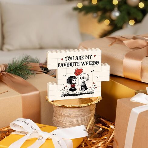 Anniversary Birthday Gifts for Him Her, Gothic Building Blocks Plaque, Fathers Day Gift for Husband, Romantic I Love You Gifts for Boyfriend Girlfriend Wife, Funny Couple Desk Decor Sign in Saudi Arabia