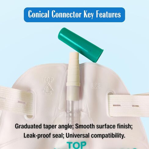 5 Pack Easy-Tap Catheter Leg Bags, 500ml Urinary Drainage Bag, Anti-Reflux Valve, Cloth Straps, Easy Flip Drain in Saudi Arabia