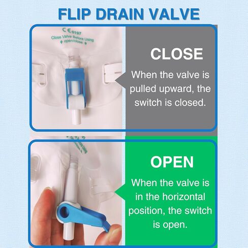 5 Pack Easy-Tap Catheter Leg Bags, 500ml Urinary Drainage Bag, Anti-Reflux Valve, Cloth Straps, Easy Flip Drain in Saudi Arabia