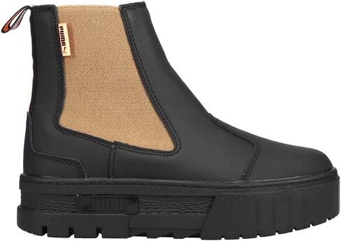 حذاء نسائي من PUMA Mayze Suede بمقدمة مستديرة ومنصة تشيلسي كاجوال بكعب منخفض للكاحل 1-2 بوصة in Kuwait