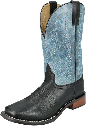 حذاء Smoky Mountain Boots للرجال James Western Boot، أسود/أزرق عتيق، X-واسع، مقاس 13 US in Kuwait