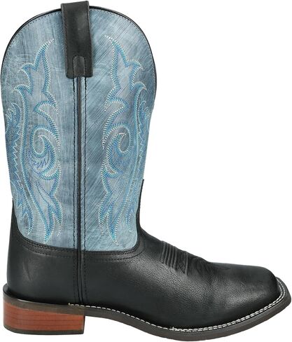 حذاء Smoky Mountain Boots للرجال James Western Boot، أسود/أزرق عتيق، X-واسع، مقاس 13 US in Kuwait