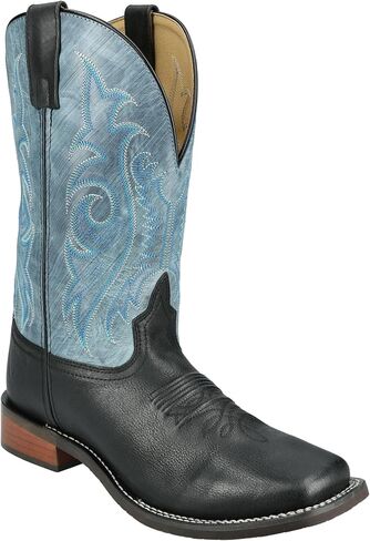 حذاء Smoky Mountain Boots للرجال James Western Boot، أسود/أزرق عتيق، X-واسع، مقاس 13 US in Kuwait