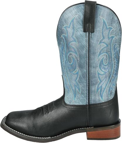 حذاء Smoky Mountain Boots للرجال James Western Boot، أسود/أزرق عتيق، X-واسع، مقاس 13 US in Kuwait