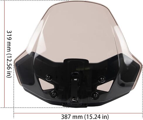 Dark Tinted Front Windshield for Can-Am Ryker All Models, 3" Adjustable Wind Deflector Dustproof Hard Coated Windscreen for Can Am Ryker 600 900 Sport Rally Accessories (Replace #219401032) in Kuwait