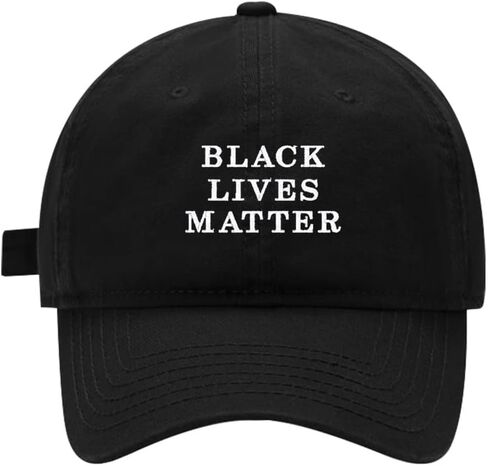 Mens Baseball Caps Embroidered Black Lives Matter BLM Adjustable Washed Cotton Dad Hat (Black,7 1/2) in Kuwait