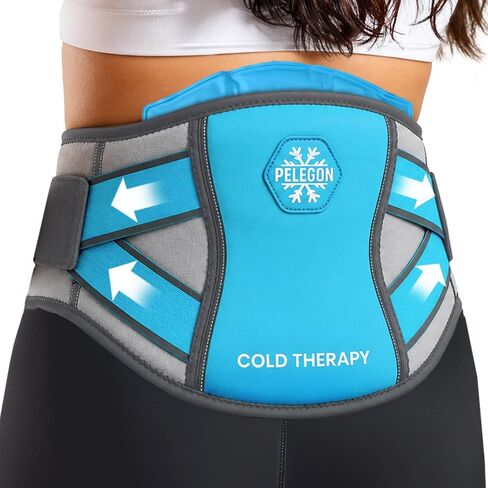 Pelegon Ice Pack for Back for Lower Back Pain Relief - Reusable Lower Back Ice Pack Wrap with Adjustable Brace - Cold Therapy Gel Pack for Sciatica, Coccyx, Herniated Disc and Recovery in Saudi Arabia