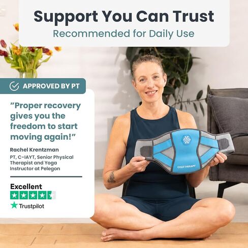 Pelegon Ice Pack for Back for Lower Back Pain Relief - Reusable Lower Back Ice Pack Wrap with Adjustable Brace - Cold Therapy Gel Pack for Sciatica, Coccyx, Herniated Disc and Recovery in Saudi Arabia