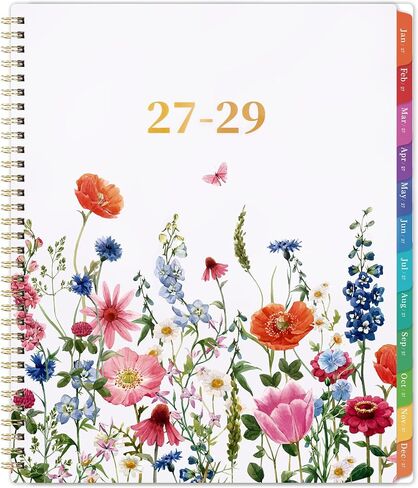 2025 Planner/Calendar - 2025 Planner Weekly and Monthly, JAN - DEC 2025 Planner with Coloful Tabs, Writing Paper, Yearly Overview, Spiral Binding - Waterproof Cover (Gray, 6.4" x 8.5") in Kuwait