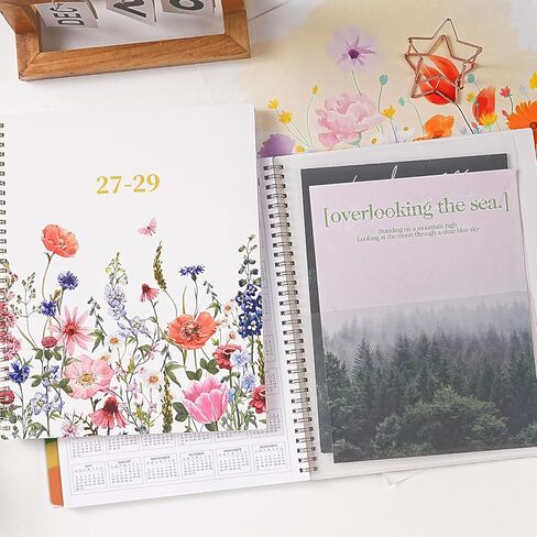 2025 Planner/Calendar - 2025 Planner Weekly and Monthly, JAN - DEC 2025 Planner with Coloful Tabs, Writing Paper, Yearly Overview, Spiral Binding - Waterproof Cover (Gray, 6.4" x 8.5") in Kuwait