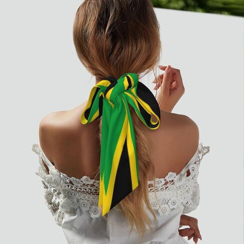 Flag Head Hair Scarf Silk Feeling Neck Scarves Purse Handle Satin Scarfs Silky Long Thin Women's Fashion Scarves in Saudi Arabia