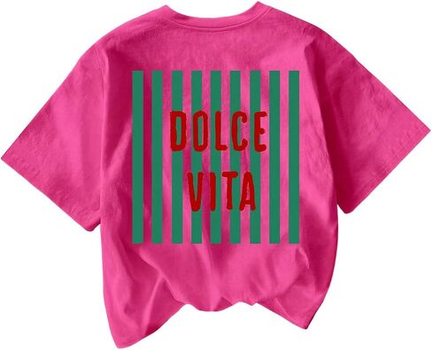 SOLY HUX Women's Cute Graphic Tees Crew Neck Short Sleeve Letter Print Summer T Shirt Tops for Teens in Saudi Arabia