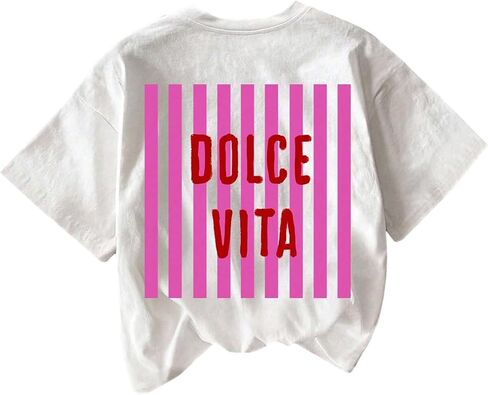 SOLY HUX Women's Cute Graphic Tees Crew Neck Short Sleeve Letter Print Summer T Shirt Tops for Teens in Saudi Arabia