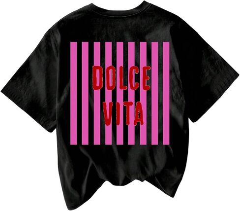 SOLY HUX Women's Cute Graphic Tees Crew Neck Short Sleeve Letter Print Summer T Shirt Tops for Teens in Saudi Arabia