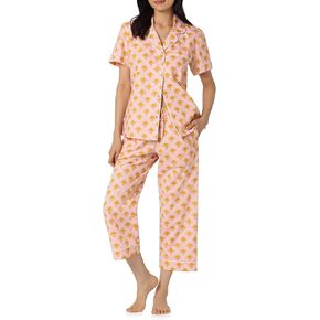 Bed Head PJs Womens Matching Pajamas - Soft Organic Cotton Button Down PJ Shirt & Cropped Pants Set - Loungewear & Sleepwear in Saudi Arabia