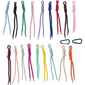 NLK 18 Pack Colorful Paracord Keychain Braided Bag Charms, Nylon Lanyard for Purse Backpack, DIY Key Chain in Saudi Arabia