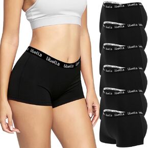 Uizuooy Womens Cotton Boyshort Underwear Full Coverage Soft Boxer Briefs 6 Pack S-XL in Saudi Arabia