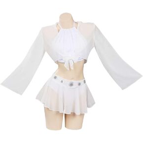 Princess Costume Adult Women Princess Cosplay Bikini Swimsuit Cape Suits Halloween Outfit Accessories in Saudi Arabia