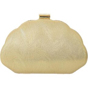 Oweisong Shell Clutch Purses for Women Formal Gold Bridal Clutch Wedding Guest Evening Handbag with Chain in Saudi Arabia