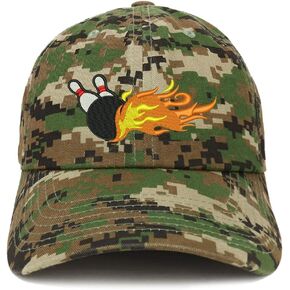 Trendy Apparel Shop Flaming Bowling Embroidered Unstructured Cotton Dad Hat in Kuwait