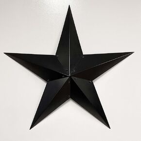 Barn Star, 48" Exterior Star Decor, Steel - Made in The USA (Black) in Saudi Arabia