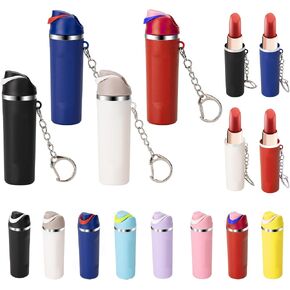 4 Pcs Mini Chapstick Holder Keychain Compatible with Owala Water bottle, Tumbler Lipbalm Holder Keychain in Saudi Arabia
