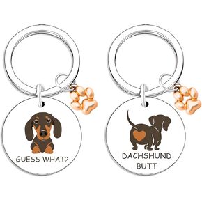 Dachshund Gifts Dog Lovers Gifts for Women Dachshund Keychain Funny Cute Weiner Dog Gift for Women Doggie Owner Gift Ideas Doggie Theme Bag Purse Charm Car Accessories in Saudi Arabia
