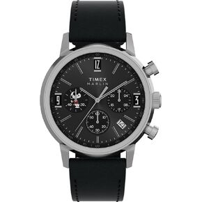 Timex Men's Peanuts Marlin Chronograph Joe Cool 40mm Watch - Black Two- Piece Black Dial Silver-Tone Case in Kuwait