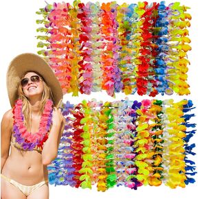 60pcs Hawaiian Leis Bulk for Luau Party, Birthday Party Hawaii Themed Decorations. in Saudi Arabia