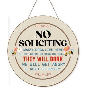 MOTERMATE Humorous No Soliciting Sign Decor for House Funny, Cute No Soliciting Religion Flyers Politiccs Door Signs for Front Porch Door Home Decor Kids, No Solicitors Religious Soliciting Sign, 12x12Inch in Saudi Arabia