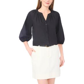 Vince Camuto Women's Cotton Poplin Long Raglan Sleeve Button Down Blouse in Saudi Arabia